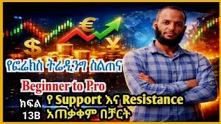 የፎሬክስ ትሬዲንግ ስልጠና | ክፍል 13B Support እና resistance አጠቃቀም በተግባር | Forex Trading for Beginners |