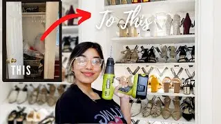 DIY SMALL CLOSET MAKEOVER | DIY SHOE CLOSET | SMALL CLOSET ORGANIZATION