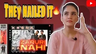 ZARURI NAHI(OFFICIAL VIDEO) : KARMA FT. KR$NA | Reaction Video by Bahuguna Sisters |M.Y.P| KALAMKAR