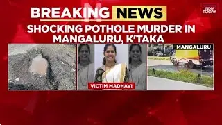 Mangalore Horror Video: Pothole on National Highway Kills Woman on Scooter | India Today News