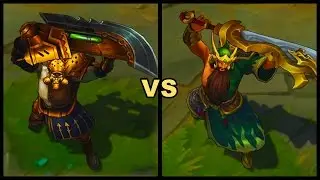 Chemtech Tryndamere vs Warring Kingdoms Tryndamere Skins Comparison (League of Legends)