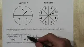 Probability Models & Multiplication Rule for Independent Events (The Spinner Problem)