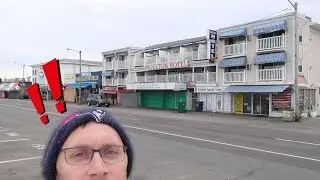 Walking around an abandoned boardwalk