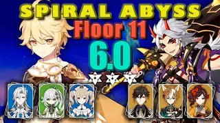 SPIRAL ABYSS: FLOOR 11 | 6.0 Genshin impact | Gameplay no commented