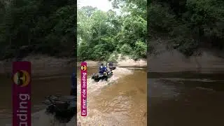 Our #MudBug goes for a swim. #atv #mud #hondaboats #canam #family #atvadventure #atvoffroad #muddin