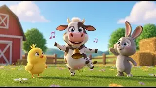 Baby Moo Moo Dancing | Fun Farm & Animal Dance Song for Kids | Nursery Rhymes & Songs for Toddlers