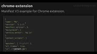Manifest V3 example for Chrome extension. #chrome-extension