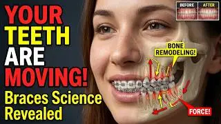 The SCIENCE of STRAIGHTENING TEETH  Braces Time Lapse & Bone Remodeling Explained