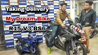 Taking Delivery of my New R15 V3 BS6 || Dream Bike R15 V3 || Lokartist ||