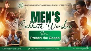 MZSA Fort Lauderdale FL Men's Sabbath Service 12/20/2025