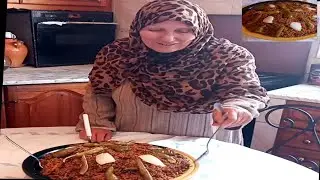 كسكسي  القمح بالبسباس على طريقة الوالدة مع سر البنة