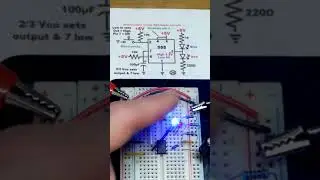 Моностабильный таймер 555 на макетной плате #схемы #таймер555 #электронныйкомпонент
