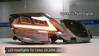 HCmotion LED Headlight For Lexus GS300/350/430/460/450h 2006-2011 Animation LHD