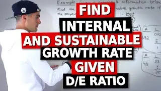 FIN 300 (Financial Modelling) - Find Internal & Sustainable Growth Rate Given D/E Ratio
