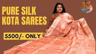 ₹5,500. ప్యూర్ సిల్క్ కోటా సారీలు. Pure Silk Kota Sarees. Festive, Office, Party wear.