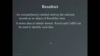 Java Database Connectivity | Internet Programming, Mrs. A. Tamizharasi, AP/CSE, RMDEC