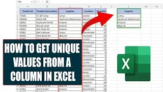 how to get unique values from a column in excel step by step tutorial for beginners