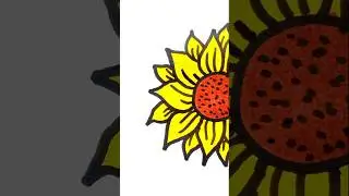 How To Draw Sunflower 🌻 Step By Step #sunflower #easy #paint #shorts #drawing