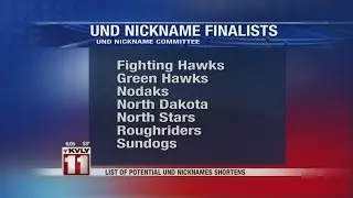 UND Nickname List Shortens