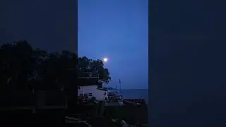 Calm Lake Erie - Full Moon 🌕 #shorts