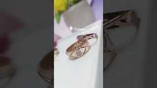 18k rose gold couple ring