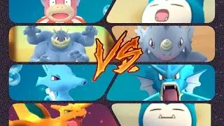 Pok&eacute;mon GO Gym Battles Level 8 Gym Slowking Kingdra Machamp Snorlax Donphan & more