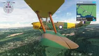 MSFS 2020 - De Havilland Tiger Moth over Wales, UK