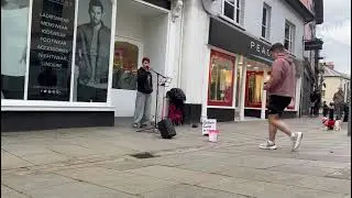 Fought and lost (Sam Ryder) cover busking for south powys youth music.