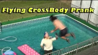 Flying Crossbody Into Pool Prank