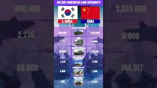 China vs South Korea Military Comparison 2025 (Land Superiority)
