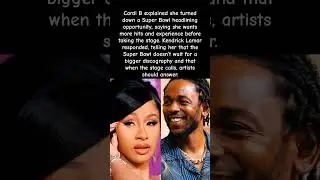 Cardi B Turns Down Super Bowl &mdash; Kendrick Isn&rsquo;t Having It! #kendricklamar #cardib #shorts #viral