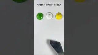 There you go: Green, White & Yellow color mashup. #colormixing