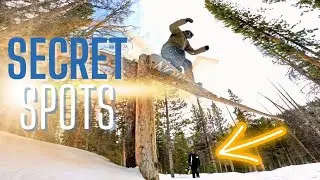 COLORADO SNOWBOARDING: Finding HIDDEN GEMS at BRECKENRIDGE Ski Resort, wood jibs and log features