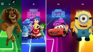 Tiles hop, Madagascar, puzzle,  Lightning McQueen, minions.