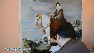 Velazquez - Queen Isabel de Bourbon on Horseback | Art Reproduction Oil Painting