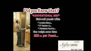 Conventional Double Sided Slatwall weighs 225 lbs