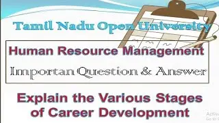 Various Stages of Career Development | Human Resource Management |Important Q&A #commerceengineering