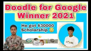 Google gave him $30,000 scholarship for his creative design Doodle #shorts #ytshorts #google #facts