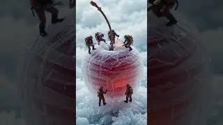 🍒🧊 A Frozen Cherry 🧊🍒 #asmr #ai #miniature #tiny #workers #aiart #ice #frozen #fruit