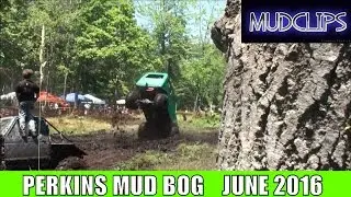 PERKINS MUD BOG - GREEN SUZUKI DOES EPIC STOPPIE AND SAVES IT   JUNE 2016