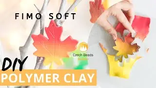 Осенние листья Fimo Soft DIY Простой урок по изготовлению полимерной глины