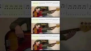 Кино - Невеселая песня (Bass verse 2 & Tabs) #basstabs #bassplayer #basscover #bassguitar #shorts