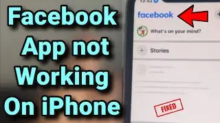 Facebook app is not working on iPhone : Fix