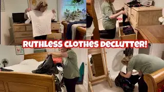 EXTREME CLOTHES DECLUTTER! Getting rid of more than 1/2 of my clothes. 
