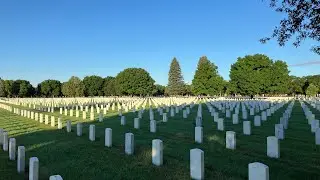 Sunrise walk. Fort Snelling National Cemetery
