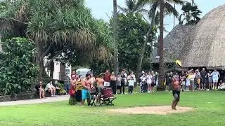 Fire Knife Demonstration at Samoa Island Dec 2025