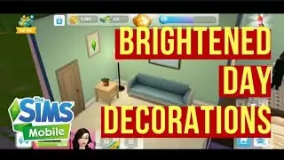 DESAIN INTERIOR RUANG TAMU DENGAN TEMA BRIGHTENED DAY DECORATIONS DI GAME THE SIMS&trade; MOBILE INDONESIA