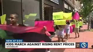 Waterbury youth rally against rising rent prices