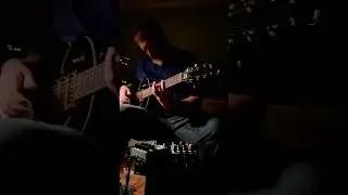 Solo ambient guitar, harmonic bend, ambient percussion & time bend #guitar #ambientguitar #shorts