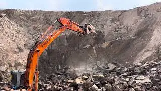 Excavator Working &ldquo; Hammering and Drilling &ldquo; Skilled Operator Working #excavator #excavatorskills